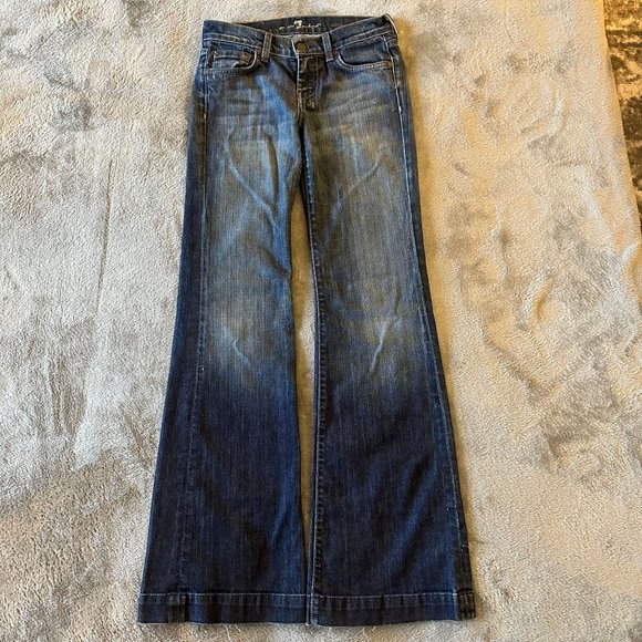 7 For All Mankind Denim - Vintage 7 For All Mankind Dojo Low Rise Flare Jeans Size 25